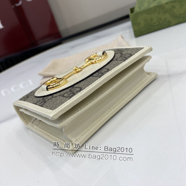Gucci專櫃古馳最新款Horsebit 1955系列卡包零錢包卡夾 jh2194型號：621887